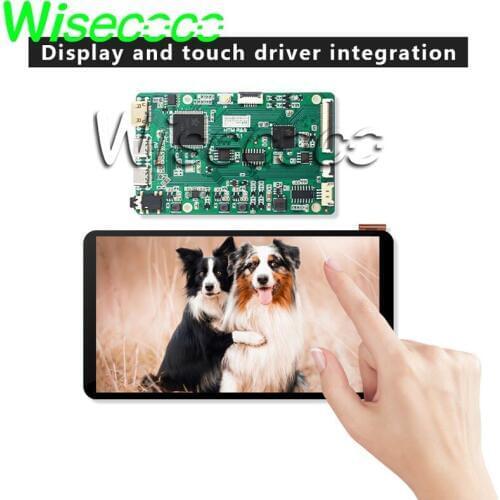 Wisecoco 5.5 inch 1920x1080 fhd lcd display +mini hdmi controller board +i2c touch panel ips screen build-in speaker earphone