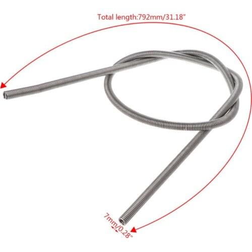 1Pcs 7mm Dia 792mm Long 3000W AC220V FeCrAl Kilns Furnaces Casting Heating Element Coil Silver Tone Coil Heater P0RE