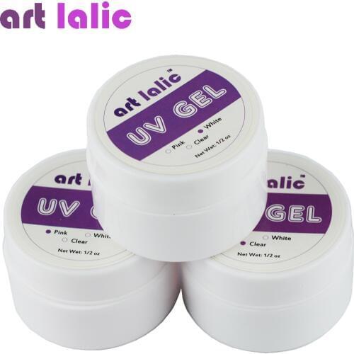 1 Pcs Pink White Clear Transparent 3 Color Options UV Gel Nail Art Tips Gel Nail Manicure Extension