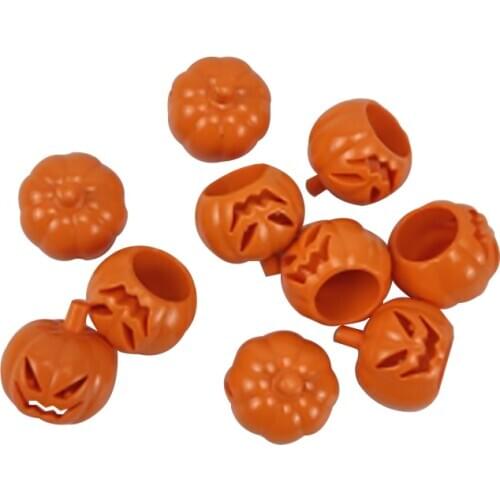 10PCS/Set Compatible for Locking Bricks Halloween Pumpkin MOC Creator Building Blocks Toys for Children for Creator DIY Parts