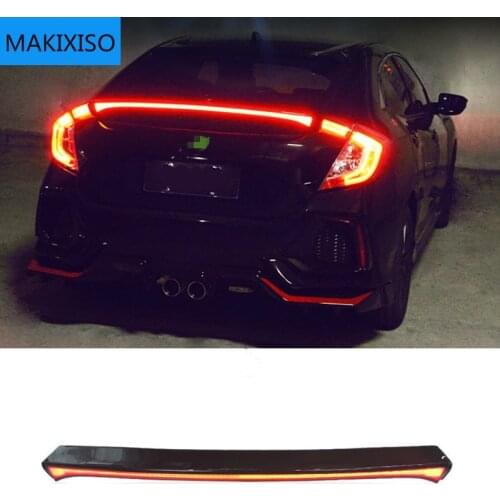 2PCS For Honda Civic Type R 2021 Multi-function LED Rear Bumper Fog Lamp Brake Light Dynamic Turn Signal Reflector