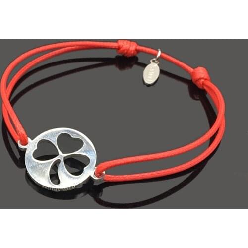 2020 New Clover Charm Stainless Steel Wish Bracelet High Quality Stainless Steel Pendant Adjustable String Cord Bracelet