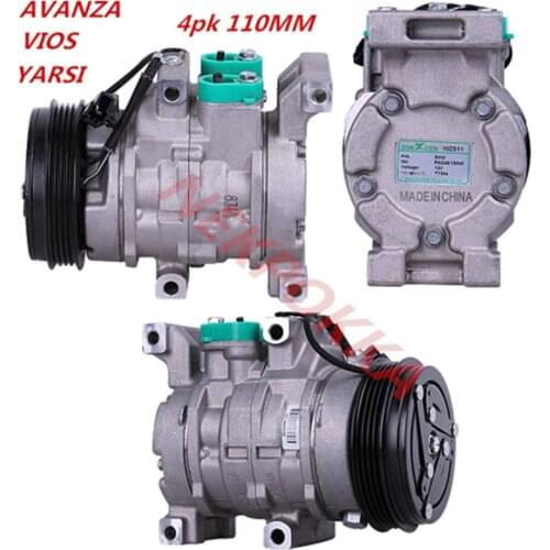 Automotive air conditioning compressor for VIOS AVANZA YARSI 1.3L/1.5L/1.6L 4PK 110MM
