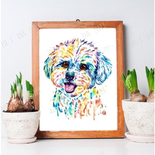 Bichon Frise Art, Bichon Frise Gifts, Dog Memorial, Pet Gifts, Dog Painting, Dog Decor, Dog Lover Gift