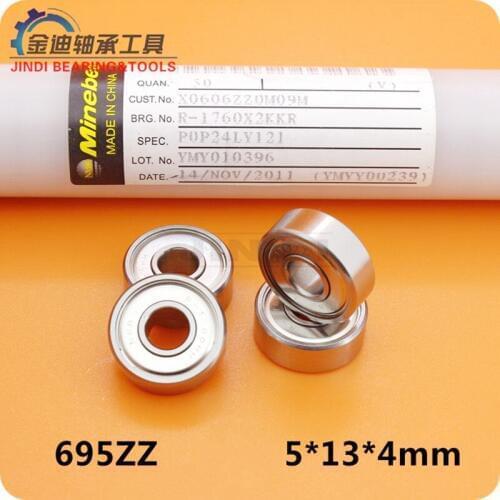 [C695ZZ-P6]Free Shipping 10pcs high quality ABEC-7 cash register ball bearing W619/5zz 695-2ZZ 695 bearing 5*13*4mm