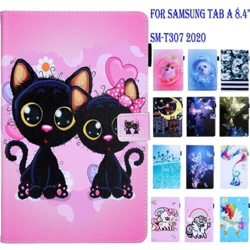 Cover for Samsung Galaxy Tab A 8.4 inch Case Cartoon Pattern Flip Stand Tablet Shell for Samsung Galaxy Tab A 8.4" 2020 SM-T307