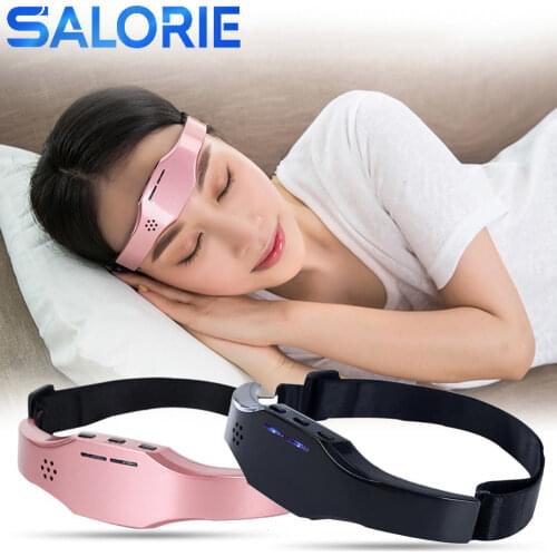 Electronic Headache and Migraine Relief Head Massager Insomnia Release Rechargeable Therapy Machine Sleep Monitor Health Care