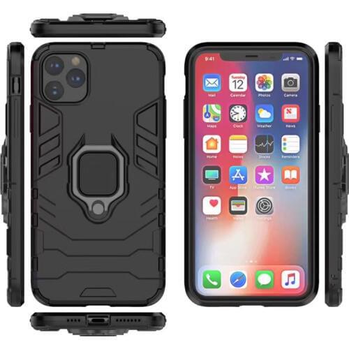 2 in 1 Hybrid Armor Phone Case For iphone 11 Pro Max Cases Magnetic Ring Holder Stand Cover For Iphone 6 Plus 5.1 5.8 6.1 inch