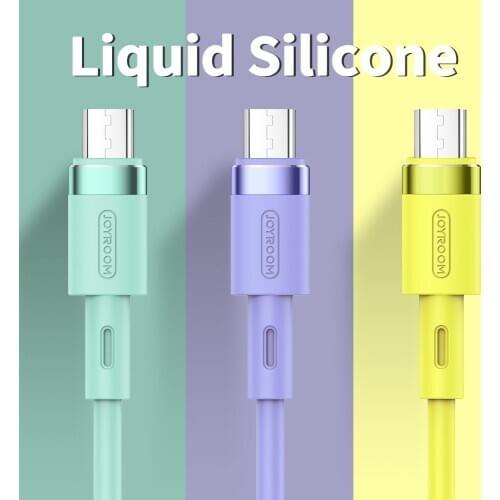 Micro USB Cable Fast Charge USB Data Cable For Samsung Xiaomi Tablet Android Phone USB Liquid Silicon 3A Charging Cord Wires