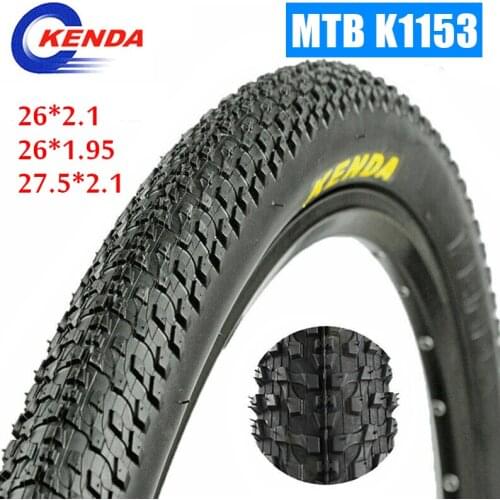 KENDA 26 inch bicycle tire 60TPI mtb tire 26*2.1 Not Folded Non-slip K1153 27*2.1 ultralight Mountain Bike tyre Cycling part 2pc