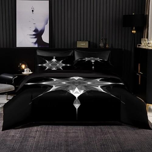 Abstract Style Silver Pattern Duvet Cover Set With Pillowcase,US 228x228 Quilt Cover,EU 240×220 Blanket Cover,King Bedding set