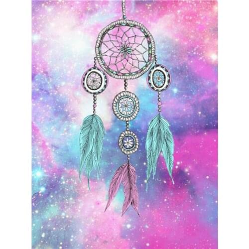 Landscape Dreamcatcher DIY Embroidery 11CT Cross Stitch Kits Craft Needlework Set Cotton Thread Printed Canvas Wholesale