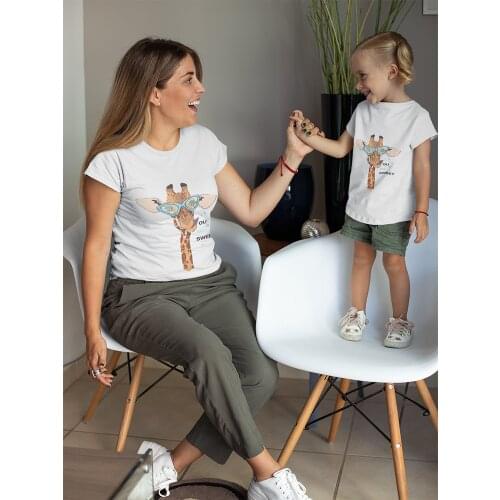 LUCKYROLL T-shirts For Dad And Son For A Photo Shoot