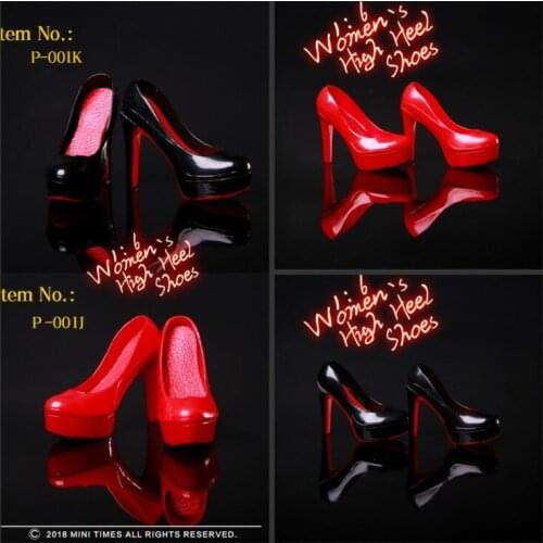 Mini times toys 1/6 Scale Female P-001J K bright leather paint high heels plastic Model toys for 12'' Action Figure coated Body
