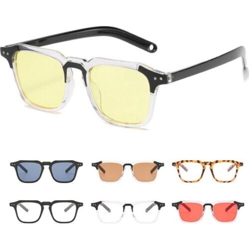 Fashion Glasses Unisex Sunglasses Thick Frame Outdoor Tourism Beach Sunglasses Large Classic Sunglasses Square Sunglasses Party