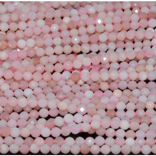 Natural Pink Opal Faceted Round Beads 2mm,3mm,4mm