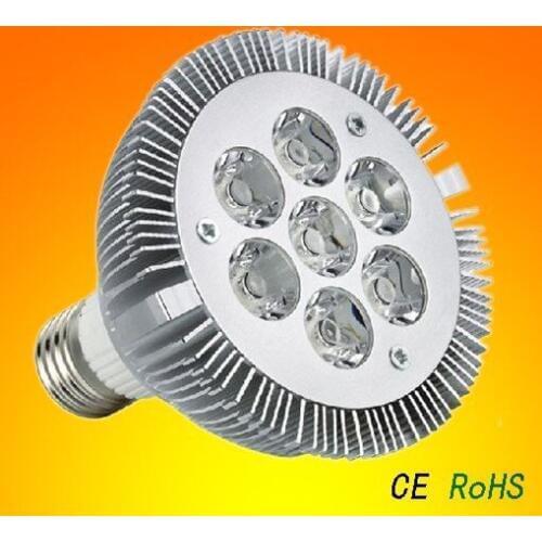 Wholesale CE & RoHS E27 7W PAR30 LED Par 30 Bulb Lamp Light 85-256V with 7 LEDS Light warranty 2 years -ship via express
