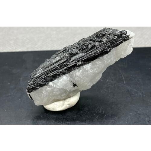 Rare Natural Black tourmaline Quartz Crystal Mineral Specimen Healing 66