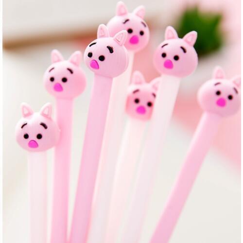 Cute Pink Piglet Neutral Pen 0.38mm Water Pen carbon Black sign Pens Stationery Prize for Student supplies