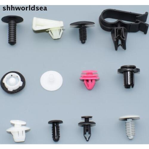 Shhworldsea 100PCS clip retainer inner trim panel retainer grille installing push type retainer snap fastener for fender parts