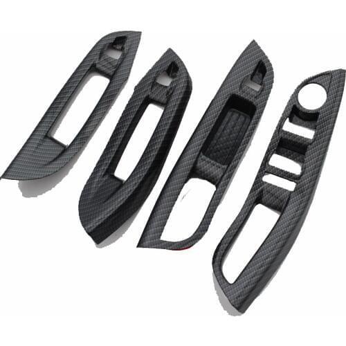 Three styles of ABS Car Window Lifter Panel Frame Decoration Cover Trim Sticker For Ford Focus MK 3 4 MK3 MK4 accessories