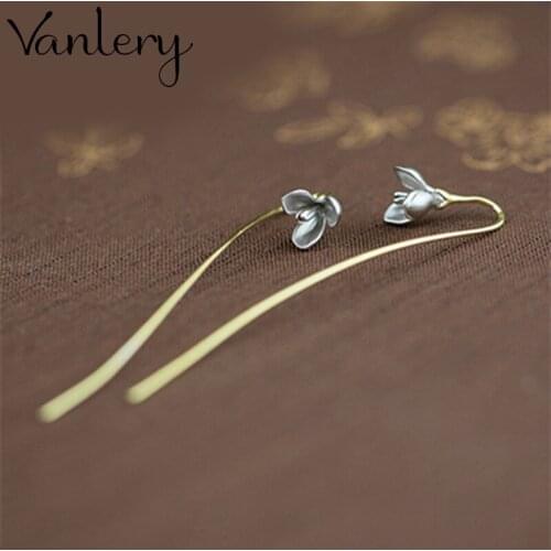 Retro Vintage Flower Long Earrings For Women Christmas Gifts Punk Trendy 2021 NEW Statement Earrings Jewelry