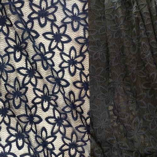 High Quality Embroidery African Cord Net Laces,French Voile Guipure Tulle Mesh Milk Silk Lace Fabric For Dress Free Shipping