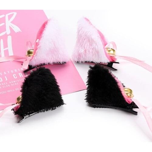 Cat Fox Fur Ears Costume Hair Clip Sweet Lovely Rabbit Headwear Furry Animal Plush Bunny Hairpins Halloween Cosplay Party