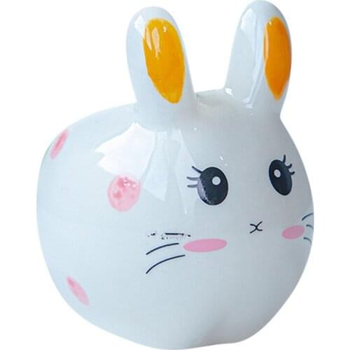 1pc Succulents Flower Pot Cute Rabbit Ceramic Flowerpot Cartoon Mini Potted Office Living Room Tabletop Planters