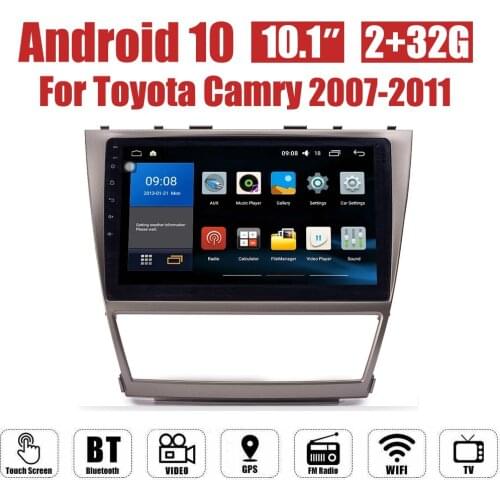 10.1inch 1280*600 Android 10.0 for Toyota Camry 40 2006-2011 car radio player GPS BT Radio Stereo Navi Map 2 Din Wifi SWC