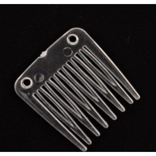 100pcs 3.2x3.5cm handmade comb 8 tooth plastic headwear hair accessories women white clear plastic hair comb findings