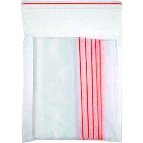 100pcs/lot Clear Self Press Sealing Bags 5 Sizes Plastic Waterproof Packaging Bags Resealable Zip Lock Sundries Storage Bags