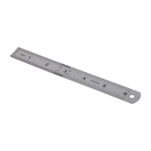 15cm Stainless Steel Straight Ruler 6 Inch Double Sided Ruler Measuring Tool School Office Supplies High Quality