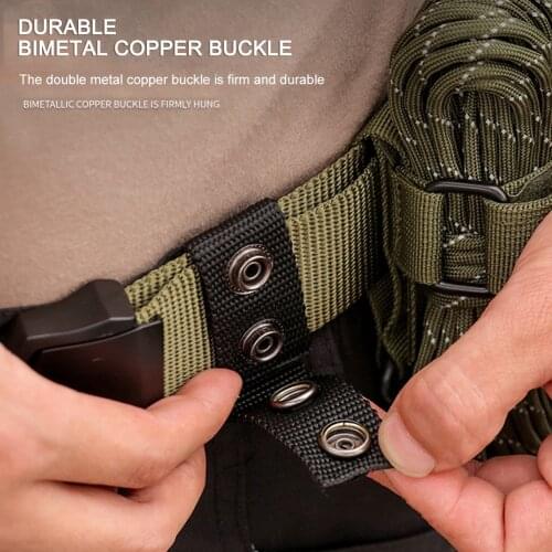 2/4Pcs Tactical Belt Buckle Heavy Duty Belt Nylon Ribbon Fixed Buckle Keychain Ring Backpack Waist Fastener Hook Buckles