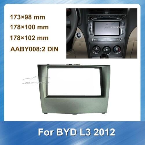 2 Din Car Radio Fascia For BYD L3 2012 Car Audio Frame Carrefitting DVD frame panel Dash Kit Fascia Radio Frame GPS panel
