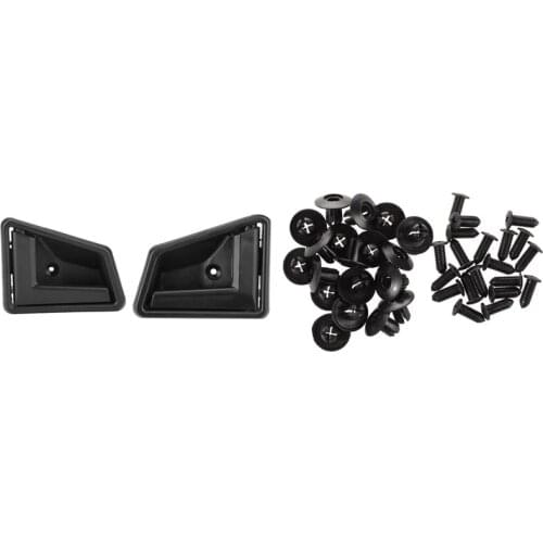 20 Pcs 8mm Hole Push in Expanding Screw Panel Clips Plastic Rivet Black with Car Interior Inner Door Handles