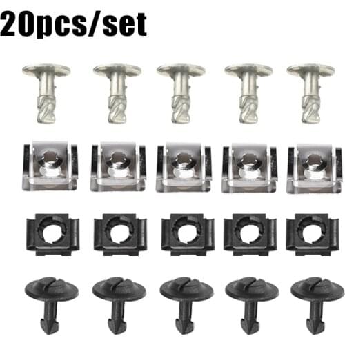 20Pcs/Set Undertray Guard Engine Under Cover Fixing Clips & Screw KIT For AUDI A4 A6 for VW Passat B5 1998-2005