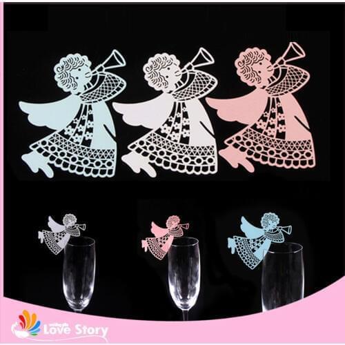 25pcs Butterfly Wine Glass Cup Card Wedding Party Laser Cutting Paper Name Place Card Cup Card Baby Shower Party Decorations