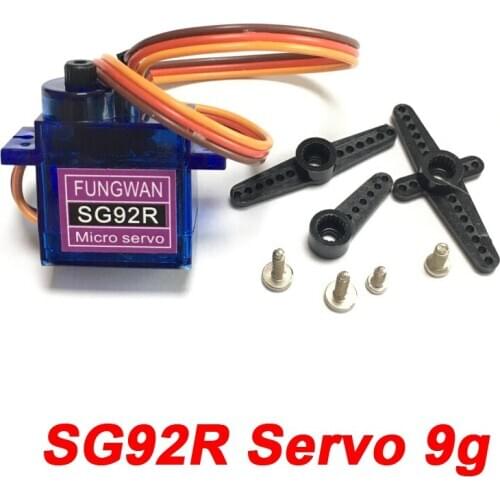 5Set/10Set SG92R Servo 9g Micro Steering Gear Nylon Carbon fiber Gears For RC Helicopter Aircraft Ship Robot Parts