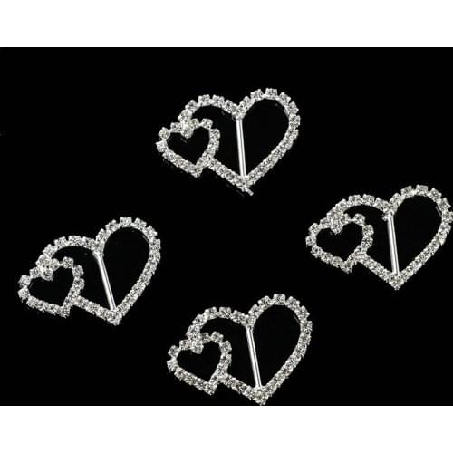5Pcs Heart-to-heart Jewelry Alloy Claw Chain Material DIY Hand-made Hairpin Accessories Clothing Bag Shoes Bracelet Materia