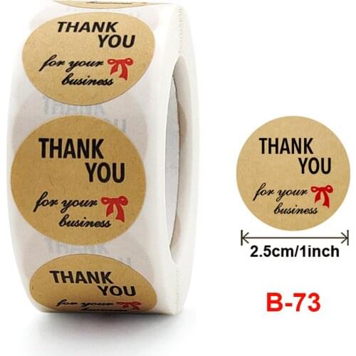 500pcs round"Thank You" Stickers seal labels roll sticker for Package decorate handmade sticker stationery supplies