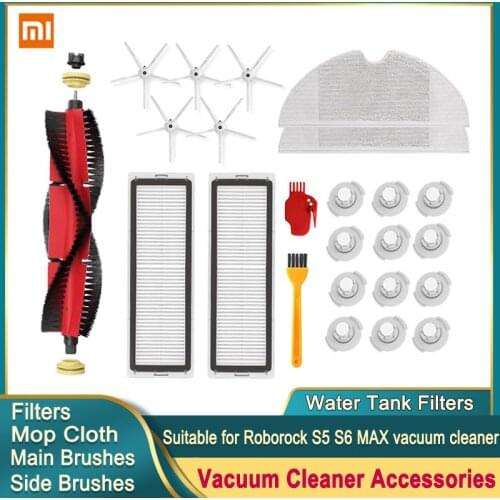 Hepa Filter Side Main Brush Mop Cloth Vacuum Cleaners Parts Accessories For XiaoMi Roborock S50 S51 S55 S60 S6 Pure S5Max