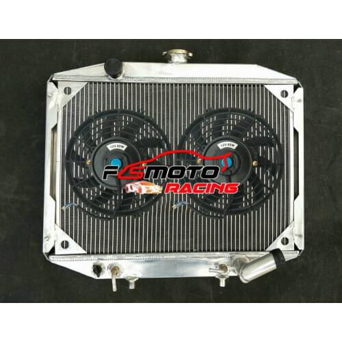 Aluminum Radiator + Fan For Mitsubishi Delica Space Gear L300 Starwagon Hyundai H100 MINI P13/P15T 2.0/2.4/2.5TD AT 1994-2007