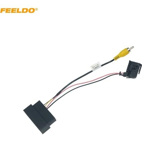 FEELDO Car Radio Audio Parking Rear Camera Video Plug Converter Cable For Ford Kuga Focus Edge Parking Reverse Wire Adapter