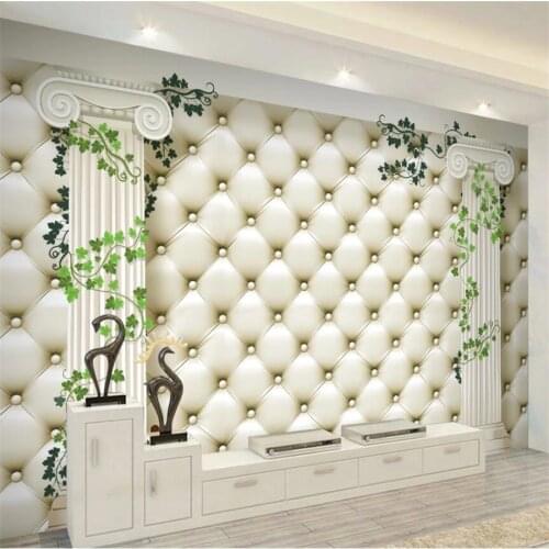 Beibehang Custom wallpaper 3d mural European Roman column living room soft package TV background wall paper home decor wallpaper