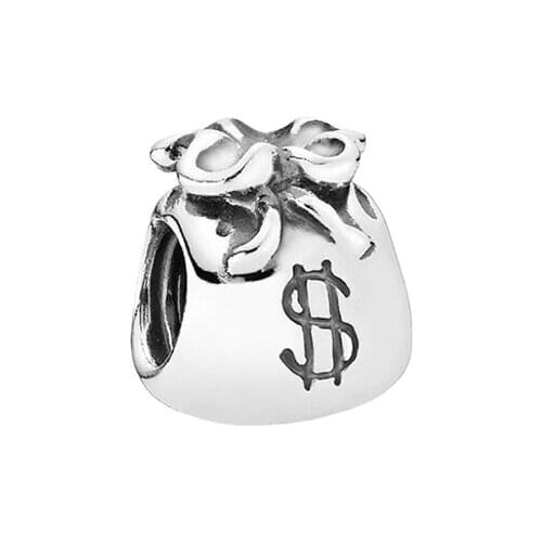 Money Bags Beads 925 Sterling Silver Charms for Jewelry Making Fits Pandora Bracelet Women DIY Gift Kralen Bijoux Femme