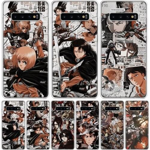Attack on Titan Hot Anime Cover Phone Case For Samsung Galaxy S10 S20 Ultra Note 10 9 8 S9 S8 J4 J6 J8 + Lite Plus Pro S7 Coque