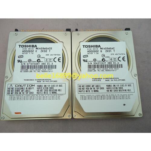Free post TOSHI MK4036GAC MK4036GACE DISK DRIVE HDD2E02 2G02 DC+5V 1.3A/1.1A 40GB 8455MB FOR mercedes car HDD navigation systems
