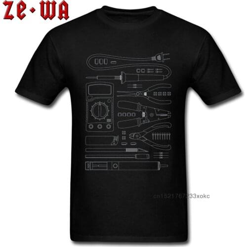 T Shirt Hardware Hacker Tools Tee Tops Men Black TShirt Classic Gift Short Sleeve 100% Cotton O-Neck T-shirts Programmer Gift