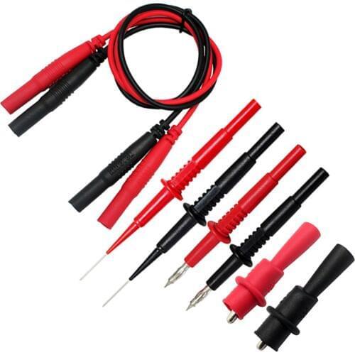 AideTek needle tipped tipTL809 leads set for multimeter two alligator clips with removable insulator Test Lead Kit TLP20161